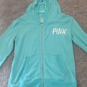 XS VS Pink zip up hoodie! Very good condition :)